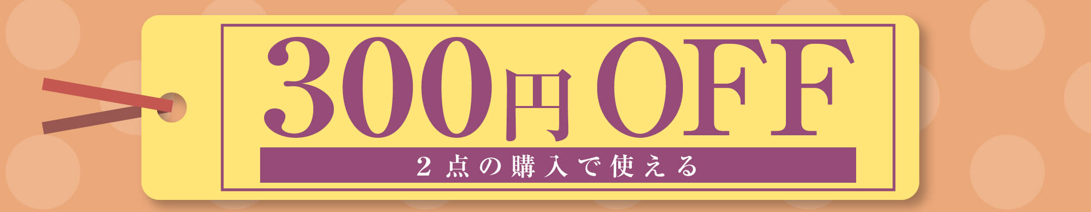 2個購入で300円引きクーポン