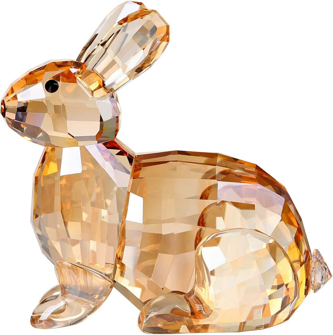 クリスタルバニー ウサギ アニマル 収集価値のあるかわいい置物 誕生日ギフト ホームデコレーション(ゴールド)｜takaneko68｜02