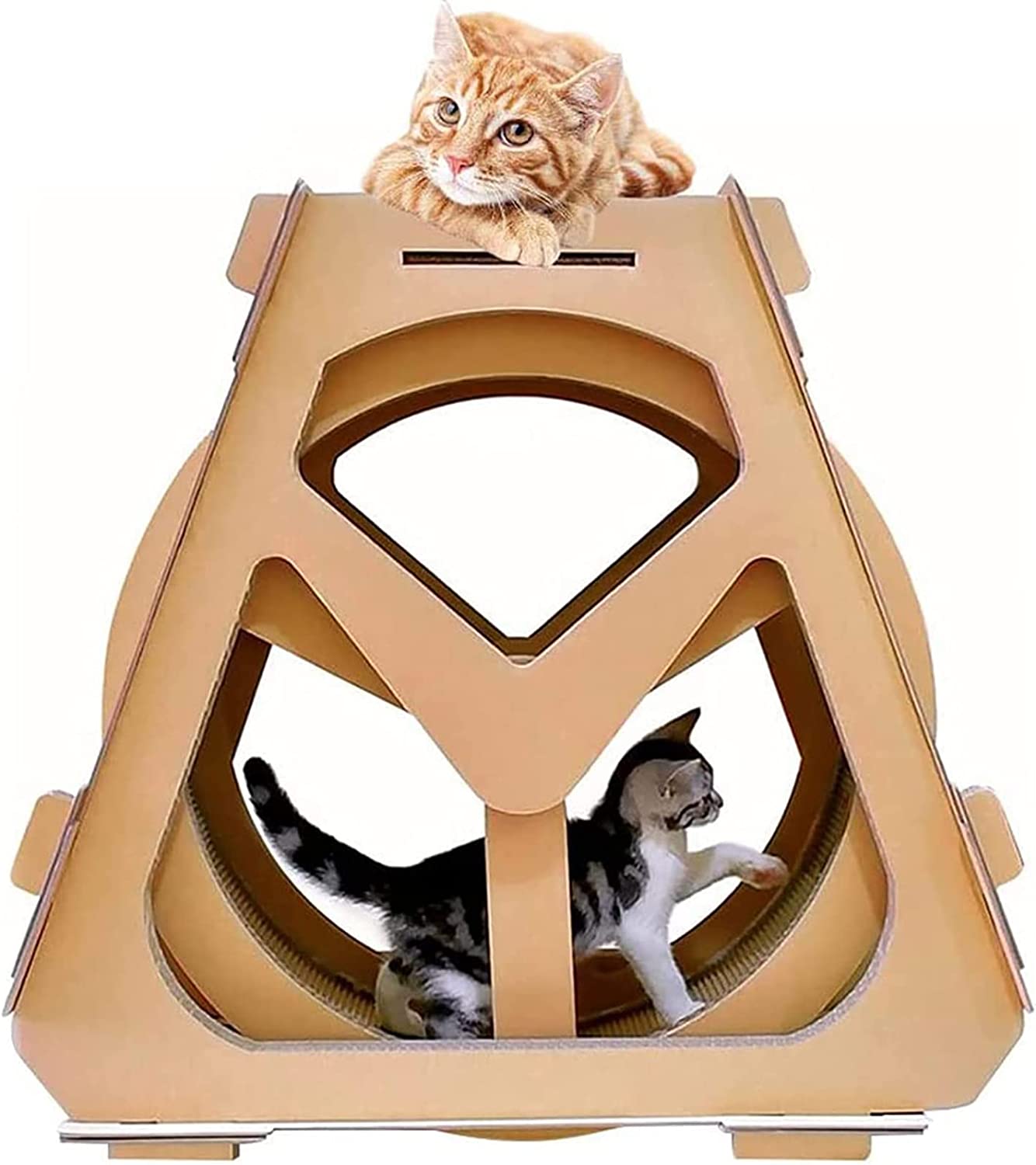 猫用回し車 キャットホイール 段ボール製回転マシーン ランニングマシーン 遊具 おもちゃ運動不足解消 サイレントホイール 猫のトレッドミル : p210053054a0d : TakaNeko68
