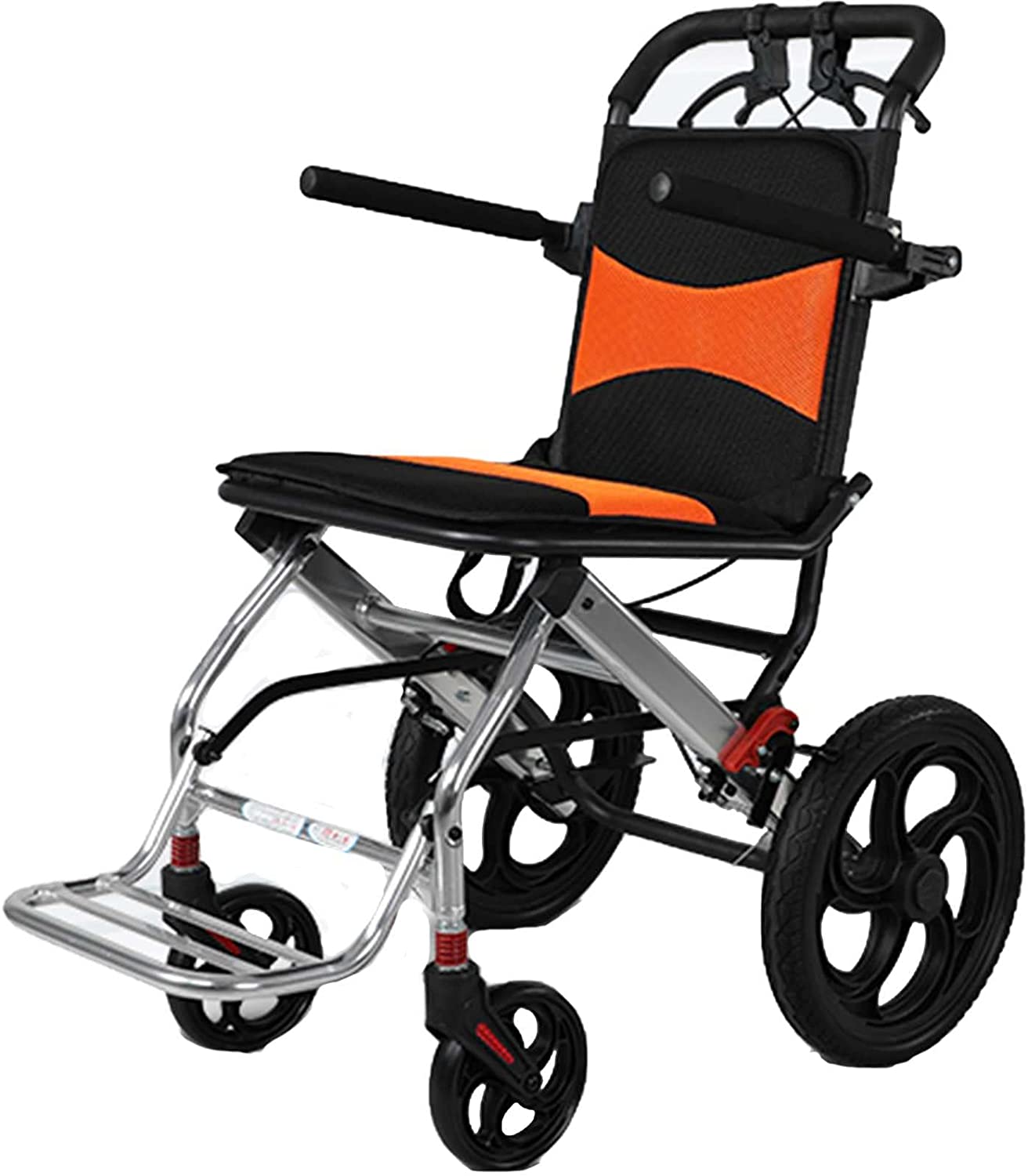 超軽量型な車いす 簡易車椅子 新型介助ブレーキ付き 軽量搬送椅子 介助 