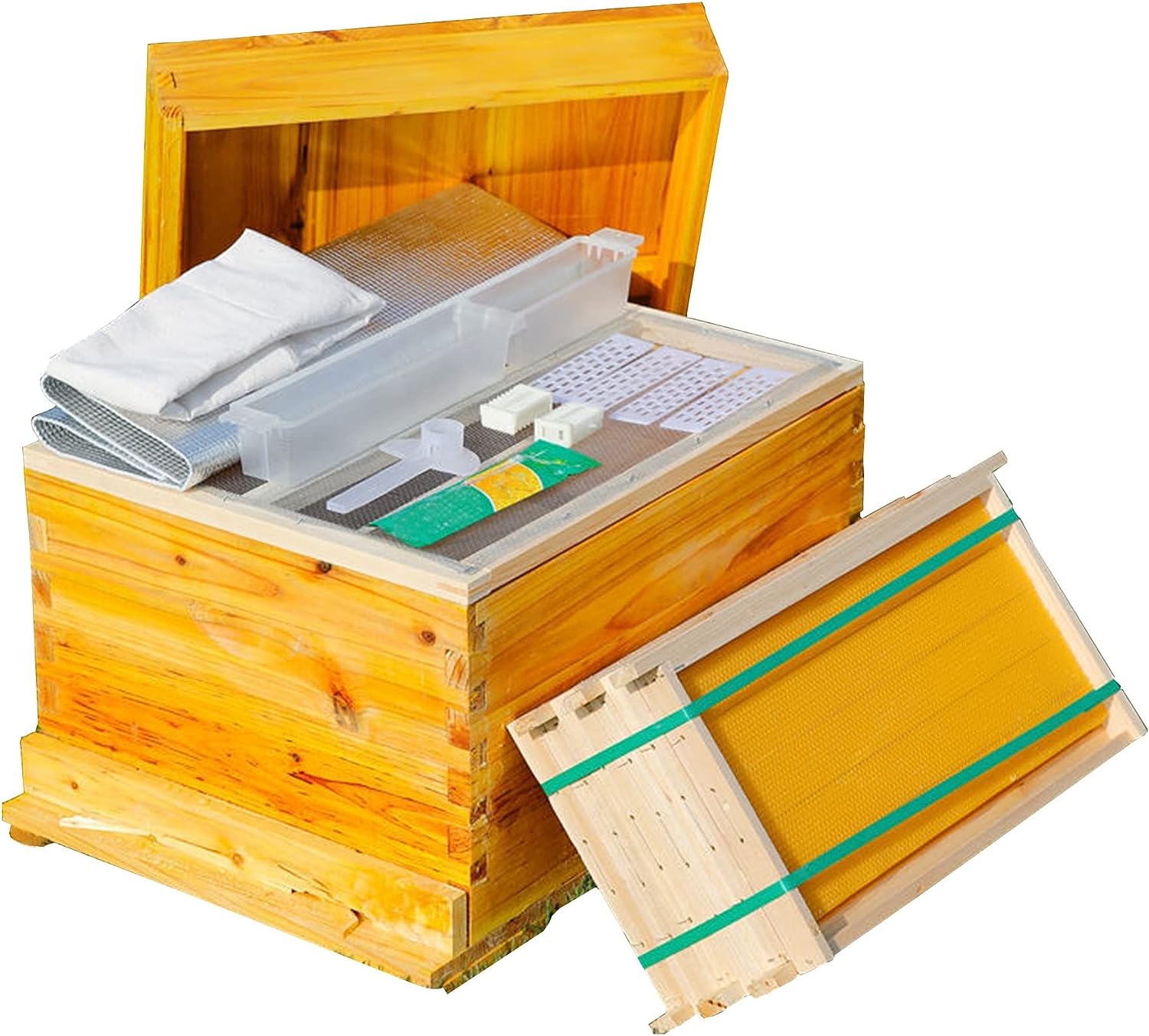 ミツバチ 巣箱 養蜂 巣箱 キットミツバチの巣箱 蜂蜜箱 10フレーム 蜜蜂巣箱養蜂箱 養蜂ツール 巣箱 蜂の巣 蜂かご 道具 蜂 巣箱 養蜂器具  ミツバチ 巣箱木製の