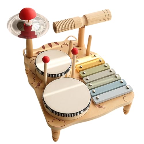 子供用木製音楽打楽器、木琴ドラムセット、赤ちゃん音楽啓蒙楽器