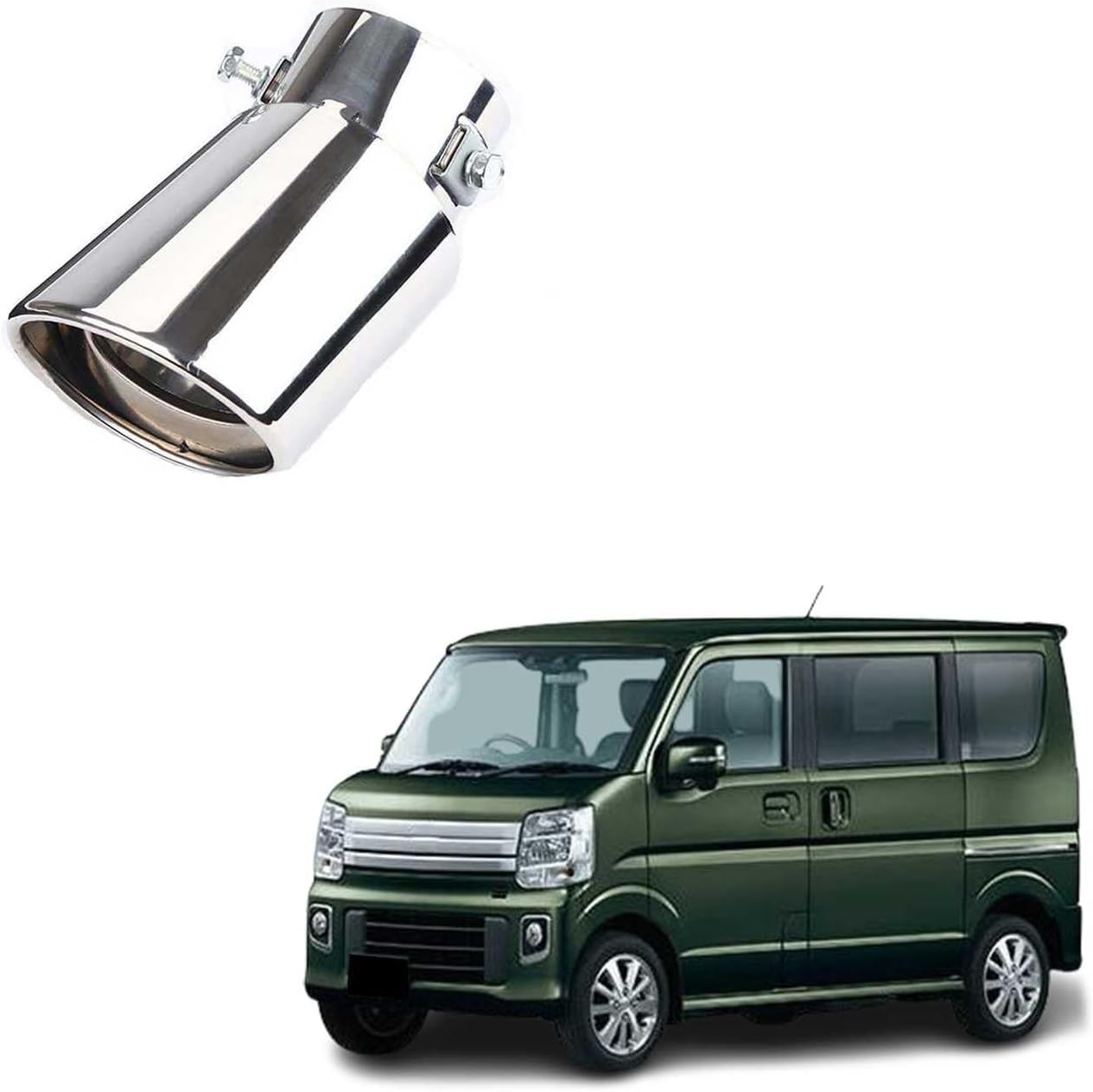 車外用品 ステンレス製 マフラーカッター スズキ?エブリイ/エブリイ