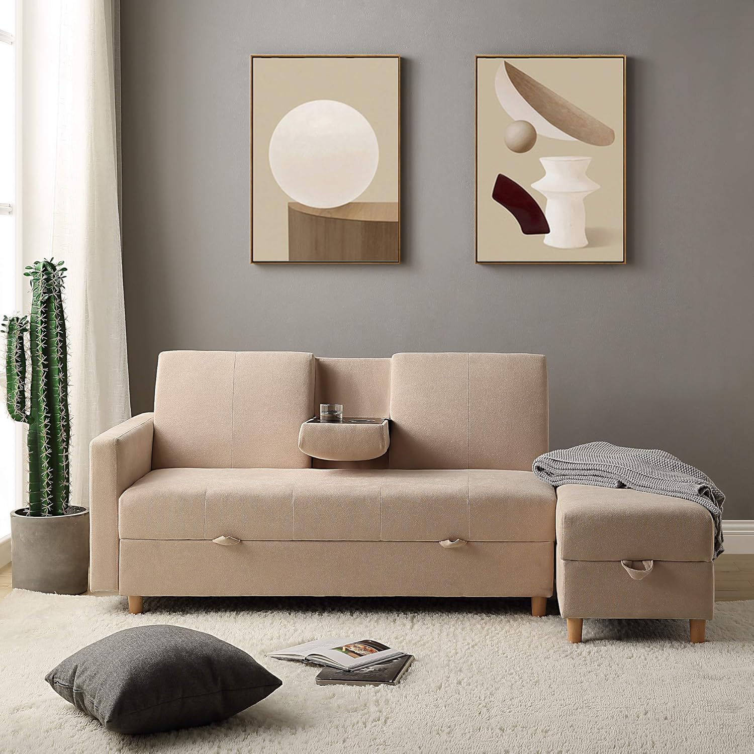 ソファー 3人掛け ソファーベッド l字ソファー 3段階リクライニング