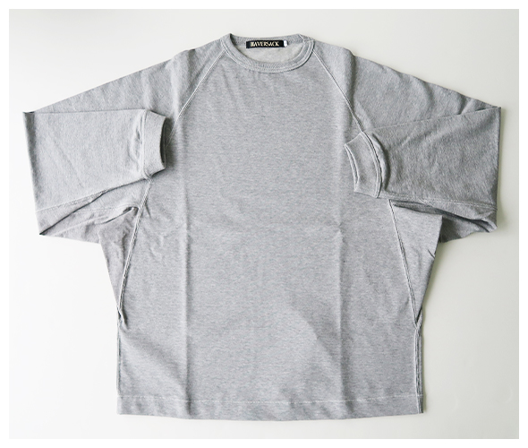 【未使用】HAVERSACK/プレーティング ステッチカットソー GREY 1 HAVERSACK ハバーサック カットソー メンズ レディース プレー