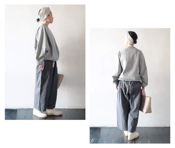 【未使用】HAVERSACK／プレーティング ステッチカットソー GREY 1 412420g-2.jpg