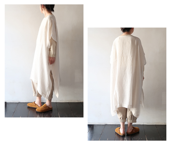 evam eva エヴァムエヴァ ワンピース レディース linen poncho