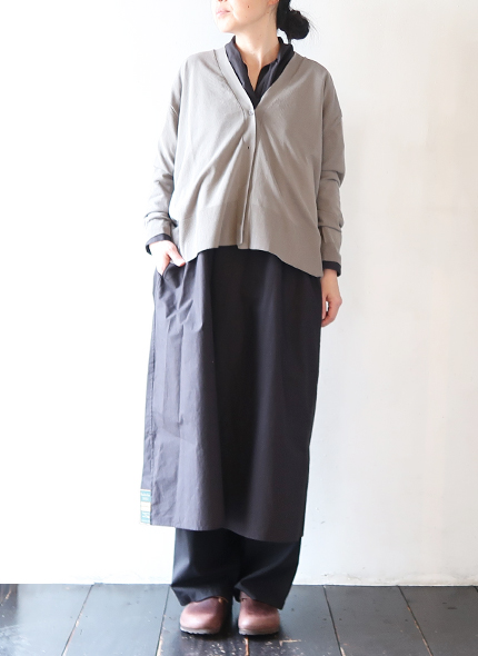 evam eva vie / エヴァムエヴァヴィー | カシミヤ ロング カーディガン ガウン | 1 | グレー | レディース 定価2.3万】エヴァムエヴァ evam eva ロングニットカーディガン M (1