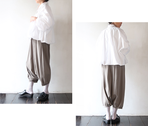 evam eva（エヴァムエヴァ） パンツ レディース cotton sarrouel pants