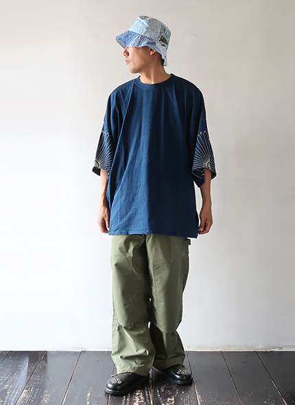 KAPITAL キャピタル 藍染 刺繍入り 天竺 ロング カットソー Tシャツ 173966458_o3.jpg?