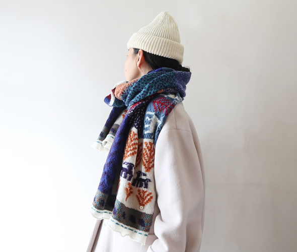 KAPITAL（キャピタル） マフラー メンズ レディース 縮絨ウール 村ギャ