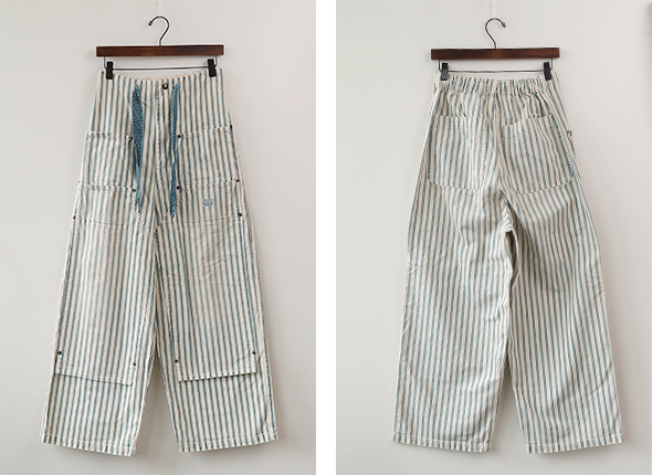 KAPITAL キャピタル パンツ レディース 9ozフレンチヒッコリーW