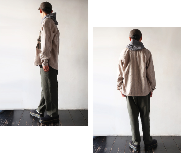 KAPITAL（キャピタル） シャツ メンズ ウールストライプ(太) GREAT