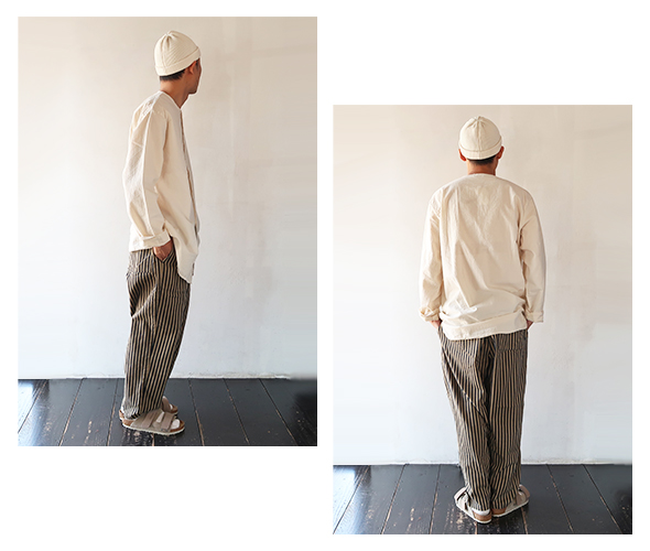 TENDER テンダー ユーロ ワークシャツ 2 ストライプ ヴィンテージ TENDER テンダー ユーロ ワークシャツ 2 ストライプ ヴィンテージ