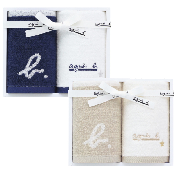 agnes b.（アニエスベー） フェイス・ゲストタオルセット : ギフト