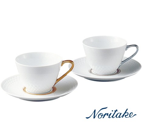 ノリタケ 【ノリタケ】≪リズモホワイト≫ ティー・コーヒー碗皿 ノリタケ 【ノリタケ】≪リズモホワイト≫ ティー・コーヒー碗皿
