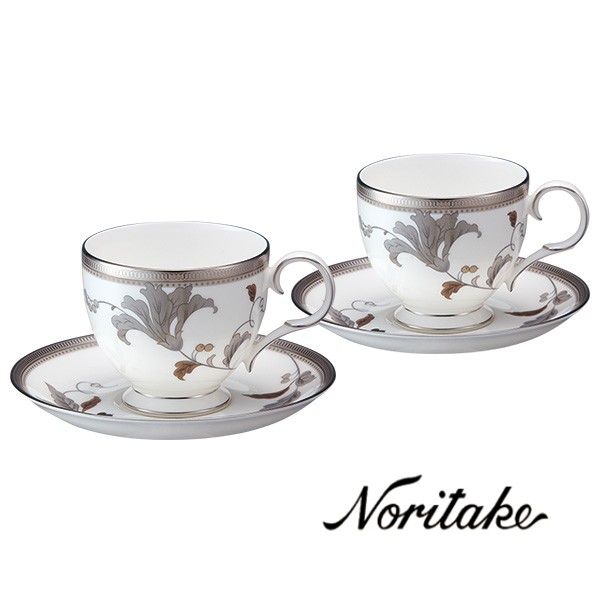 ノリタケ 【ノリタケ】≪フェアモント≫ ティー・コーヒー碗皿ペア