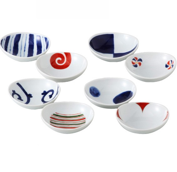 有田焼】≪波佐見焼≫ 染錦絵変わり 和皿揃 取皿5枚セット : ギフト