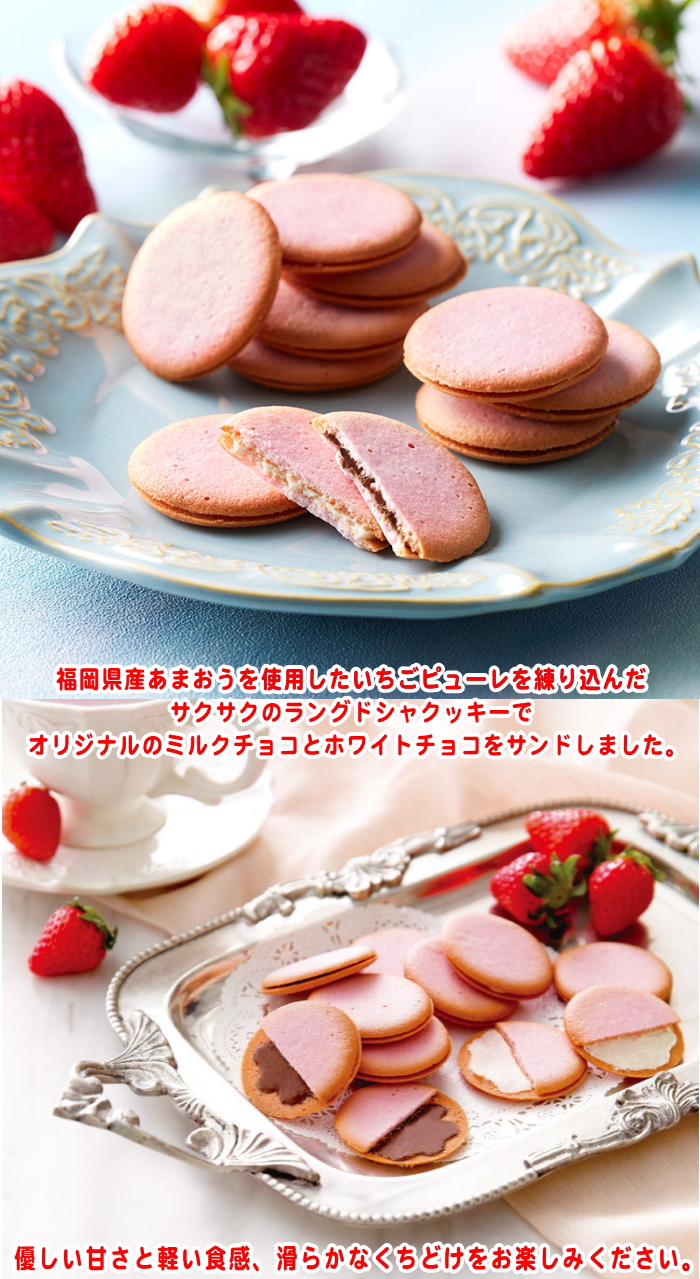 千寿堂 あまおう苺ラングドシャセット GT50 送料無料！ : ギフトハウス