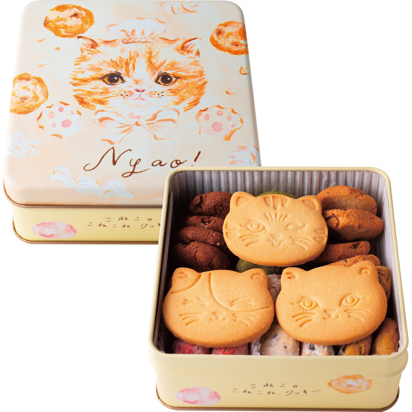 こねこのこねこねクッキー缶 Happy : ギフトハウスタカノYahoo!店