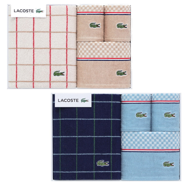 SALE! 即発送★ ラコステ ビーチタオル LACOSTE ＜LACOSTE＞ラコステスポーツタオル2枚セット : ギフト