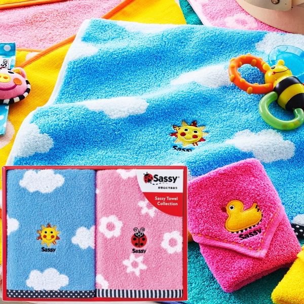 Sassy（サッシー） Sassy-サッシー- ミニタオル2枚ウォッシュタオル1枚