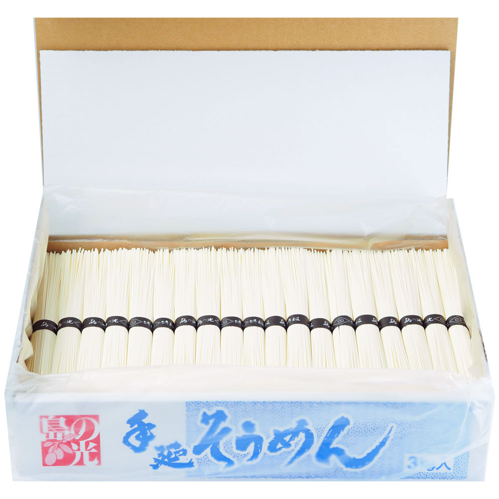 専用箱入り】小豆島手延素麺 島の光 特級品黒帯 3kg(50g×60束) 手延べ