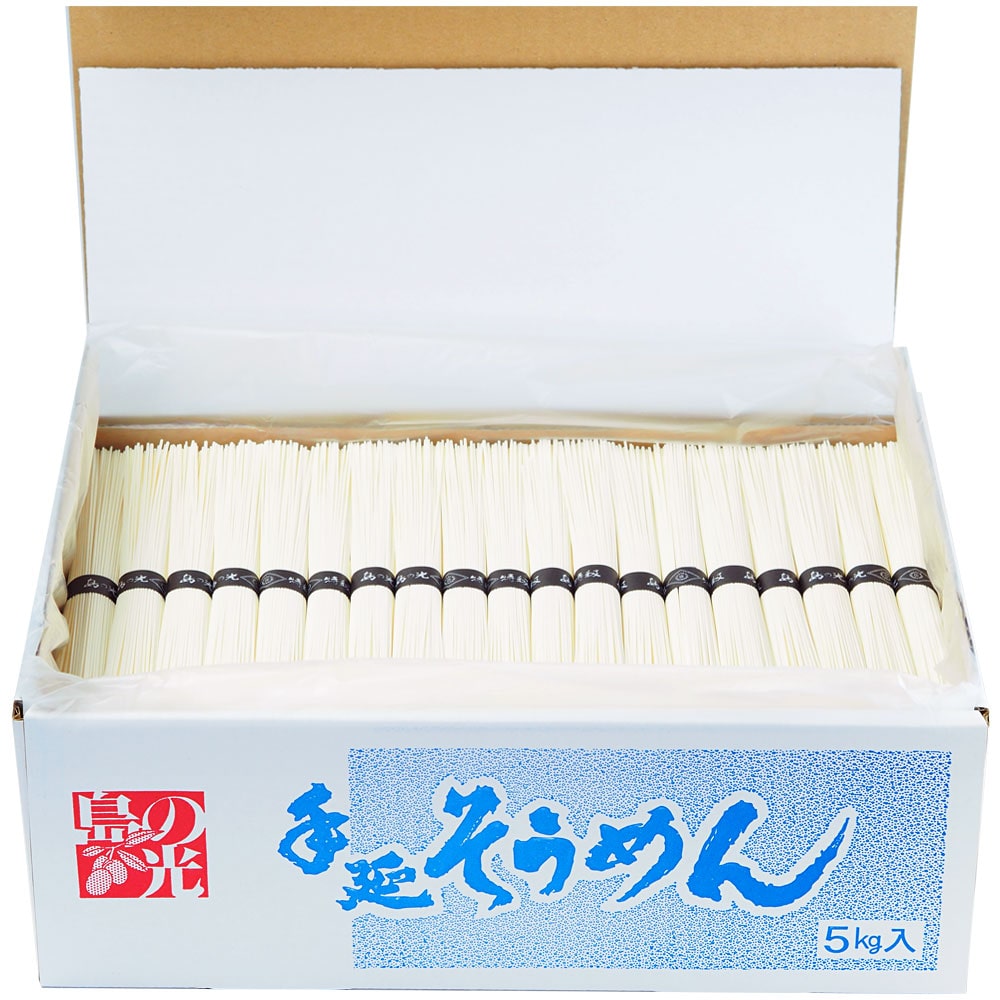 小豆島手延素麺 島の光 特級品黒帯 5kg(50g×100束) 専用箱入り 手延べそうめん 限定 高級 お中元 お盆 贈答品 贈り物 ギフト オリーブアイランド｜takao-s｜02