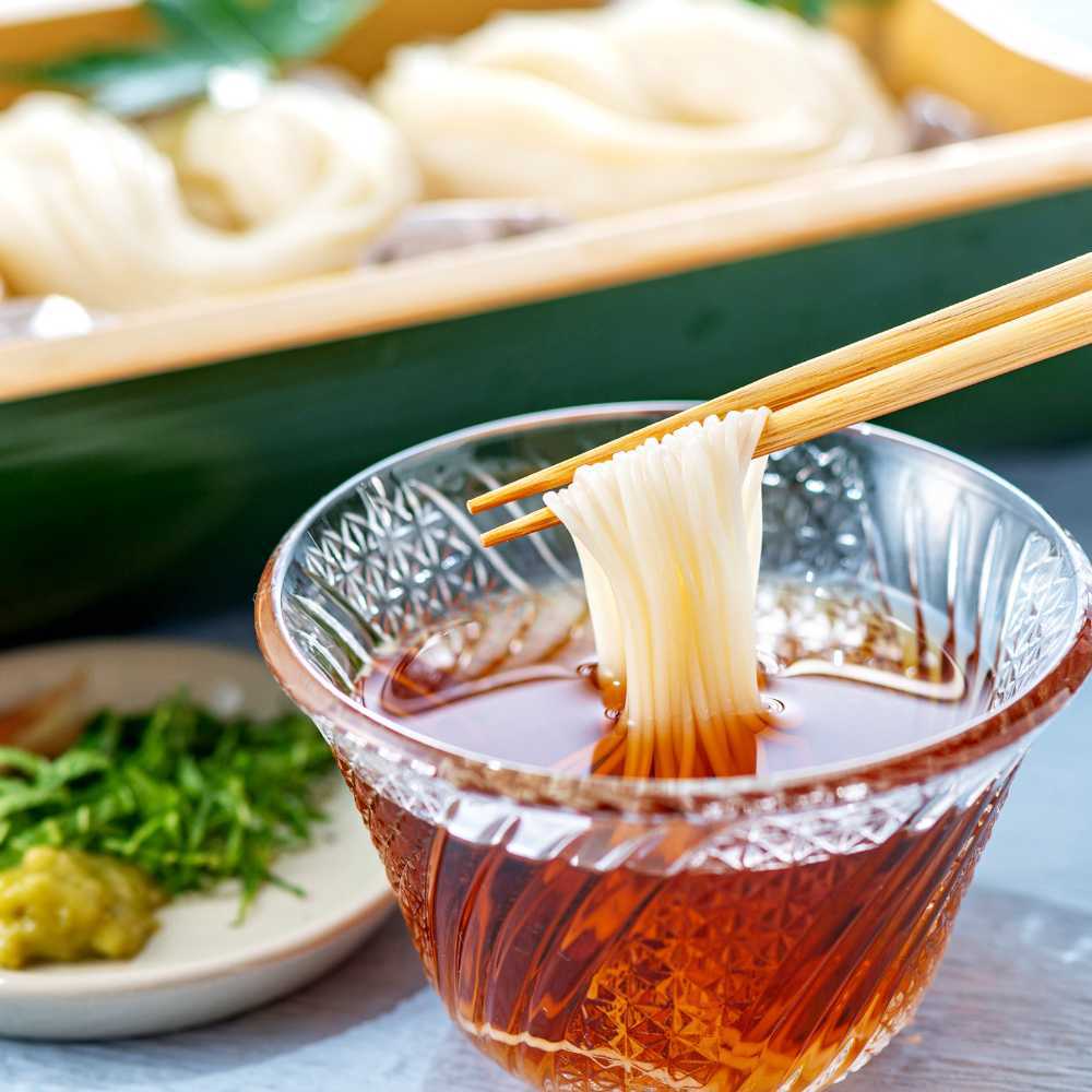 豪華木箱入り】小豆島手延素麺 島の光 極細麺 最高級品金帯 1.2kg(50g
