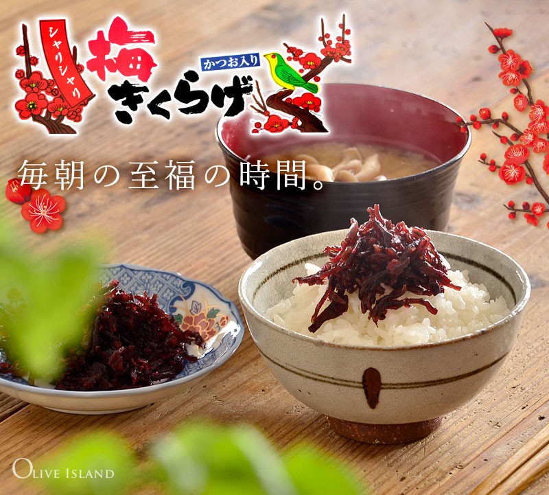 かつお入り 梅きくらげ 4袋セット（180g×4）メール便送料無料