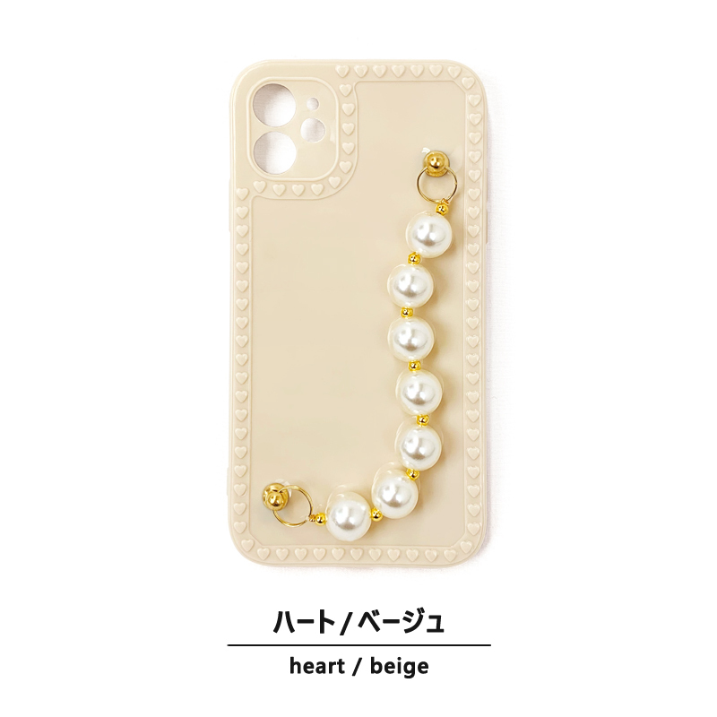 iPhone11 スマホケース ソフト オーロラ クリア ストラップ 花 フラワー ハート ケース ショルダー パールチェーン かわいい 人気 |  | 04