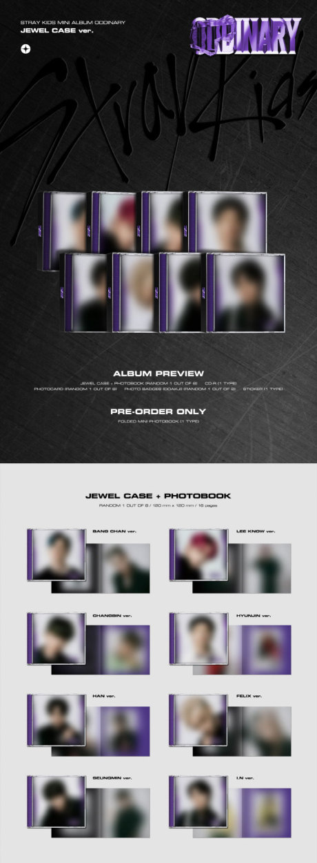 3/28 発売】【メンバー 選択】予約 Stray Kids ODDINARY JEWEL CASE