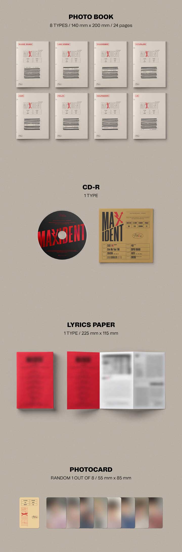 10/14 韓国発売】【予約】Stray Kids【MAXIDENT】CASE ver. MINI