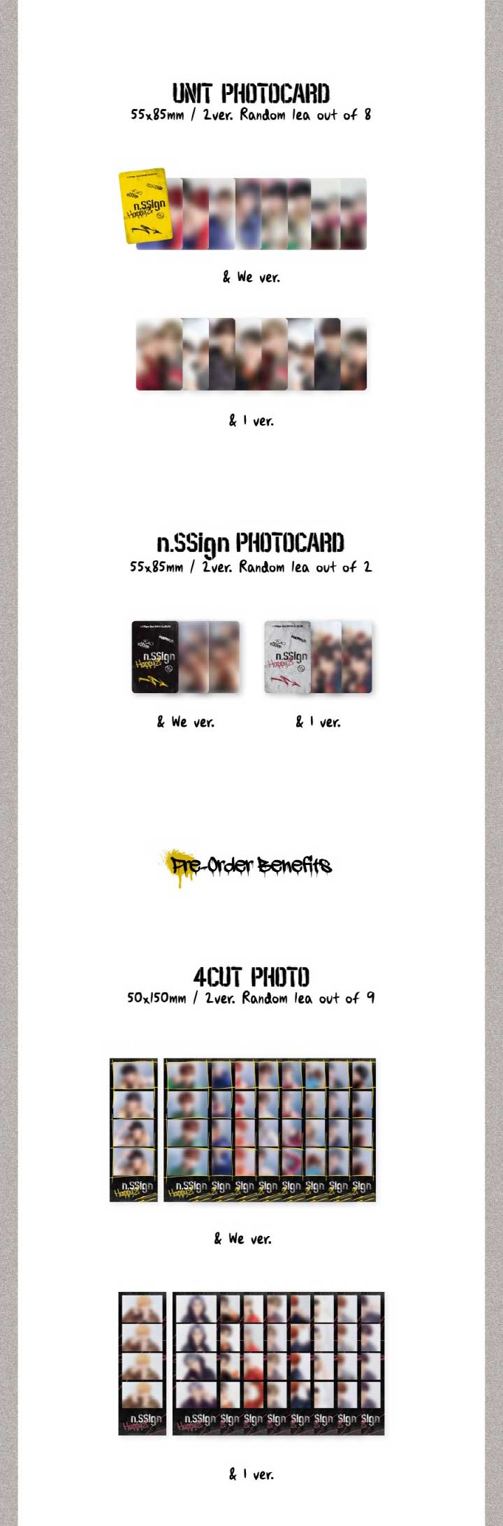 2/16 韓国発売】【予約】n.SSign エヌサイン 2ND MINI ALBUM Happy & 2