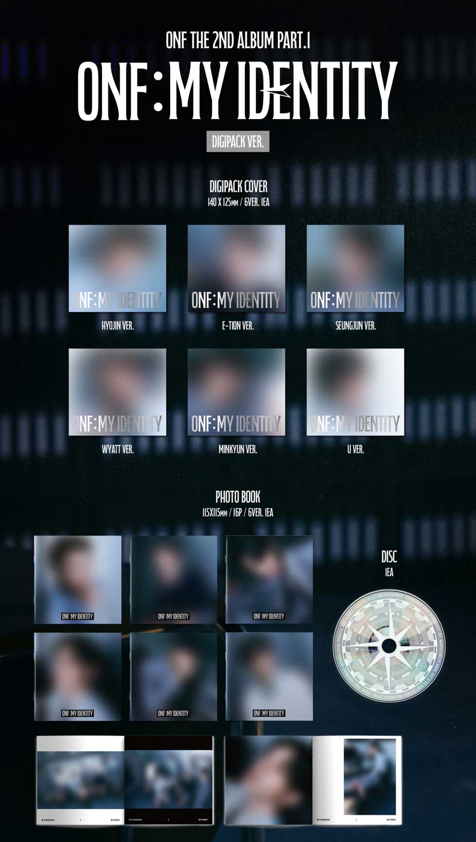 25/2/19 韓国発売】ONF オンエンオフ ONF : MY IDENTITY DIGIPACK Ver