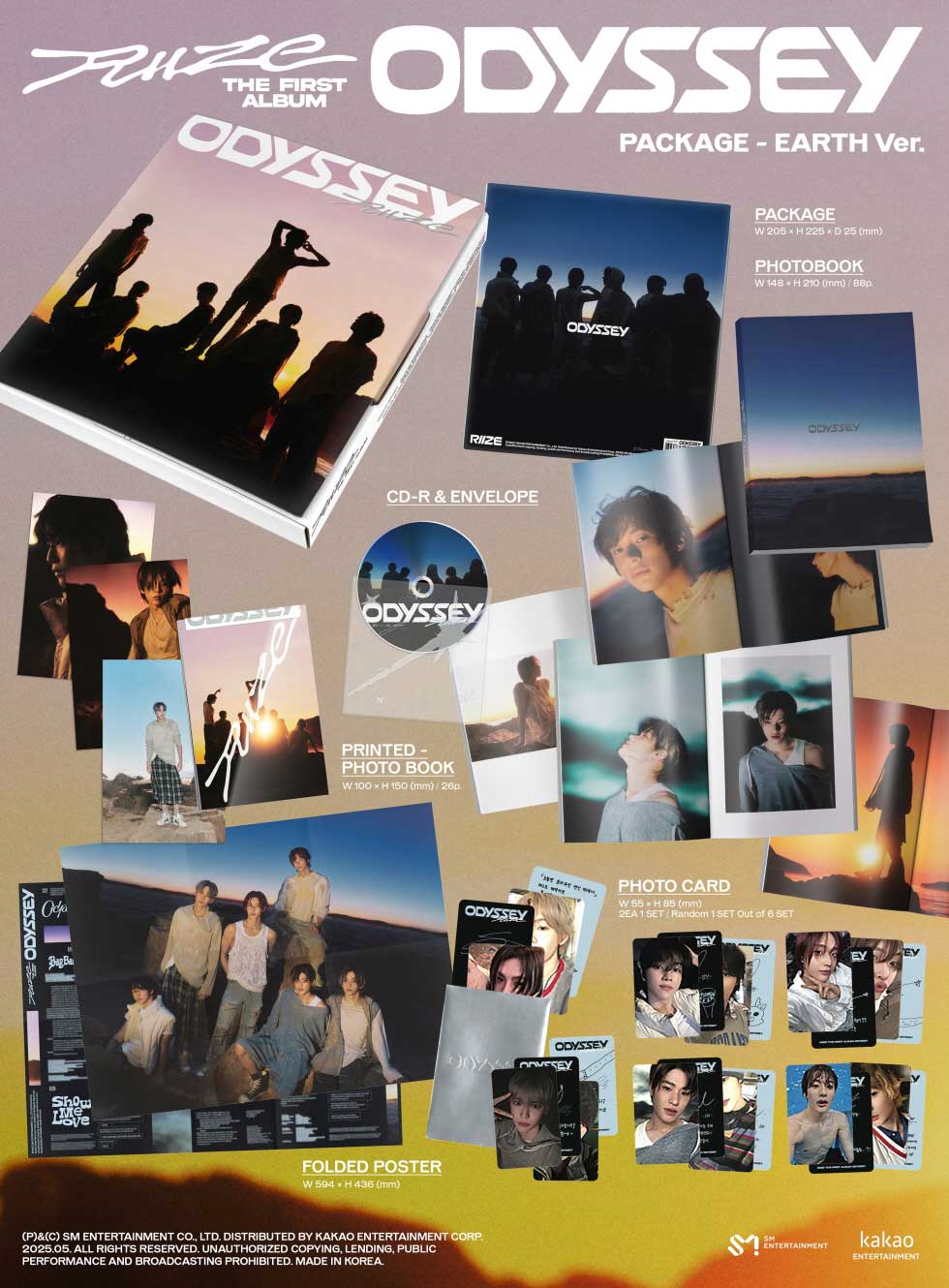 正式的 25/5/20 韓国発売】 PACKAGE ODYSSEY ALBUM 1ST ライズ RIIZE K-POP・アジア