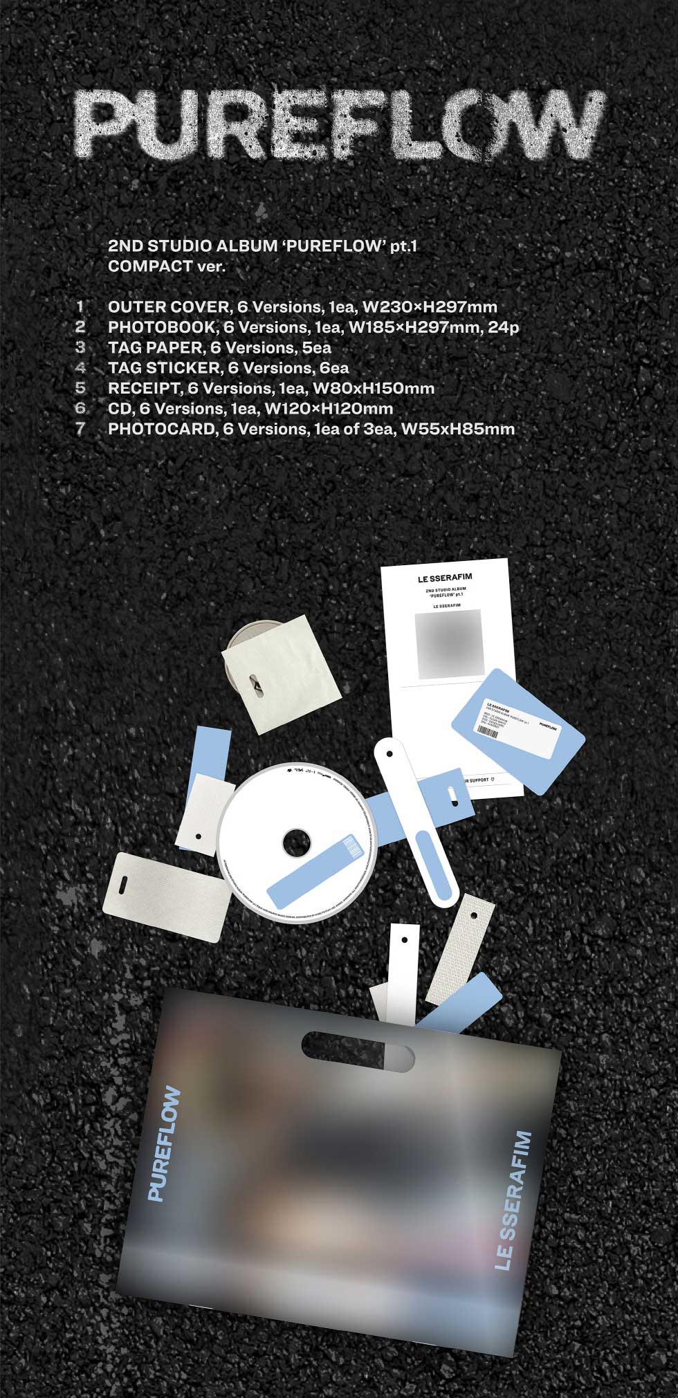 26/5/22 韓国発売】LE SSERAFIM ル セラフィム PUREFLOW pt.1 COMPACT
