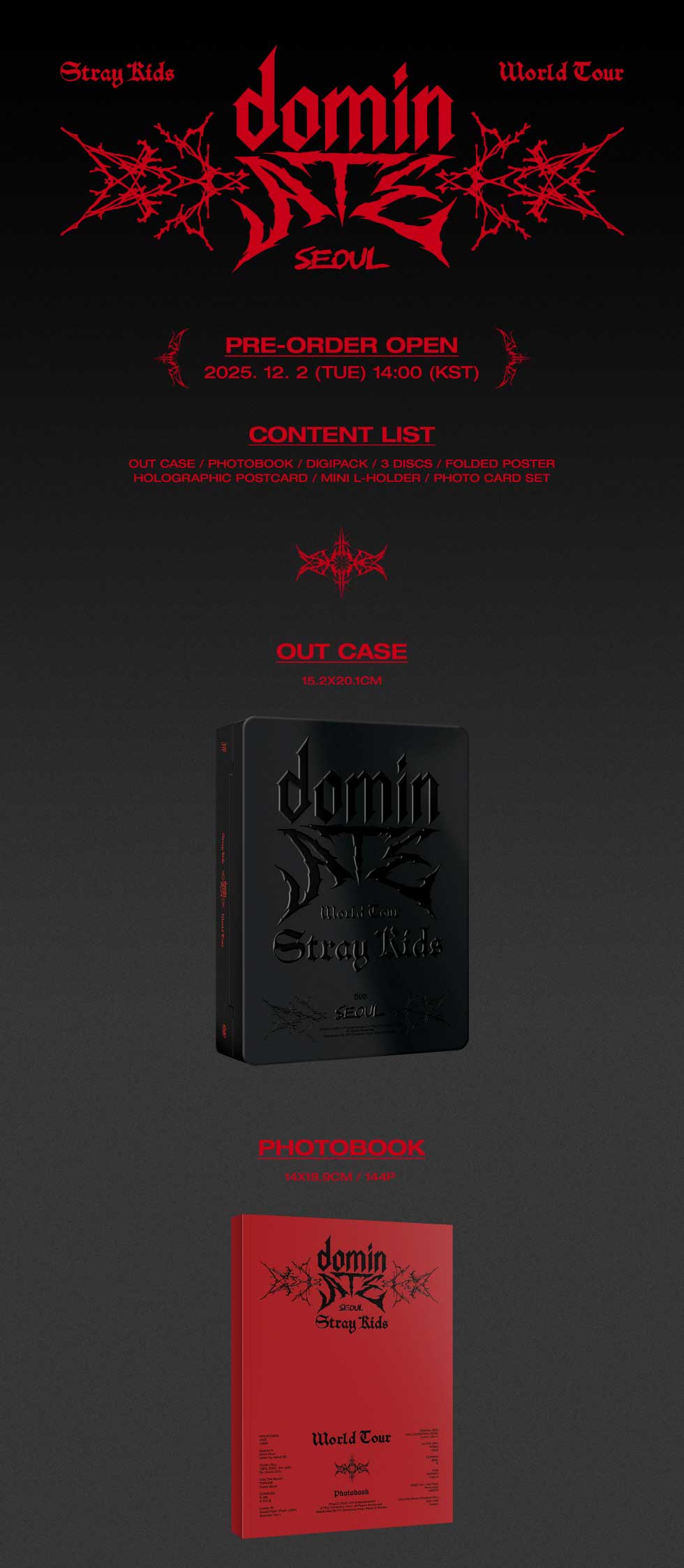 25/12/16 韓国発売】 stray kids ストレイキッズ World Tour domin ATE