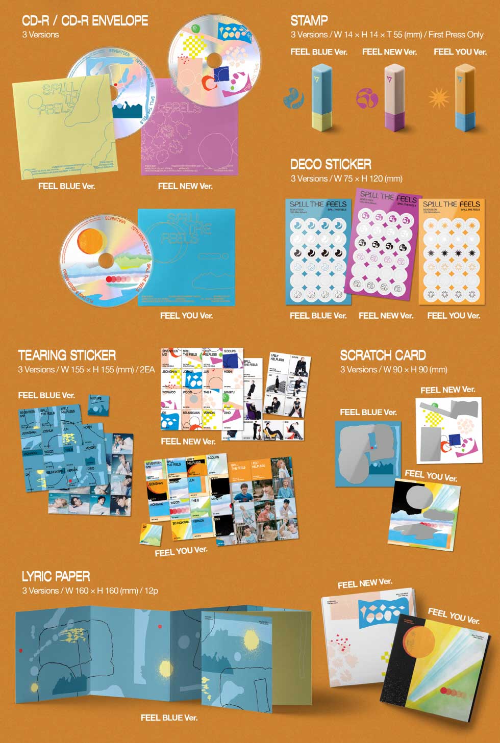 10/14 韓国発売】SEVENTEEN セブンティーン 12TH MINI SPILL THE FEELS