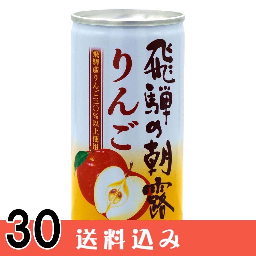 30】 飛騨の朝露 りんご 195g缶ジュース ×30本 同梱不可 送料込