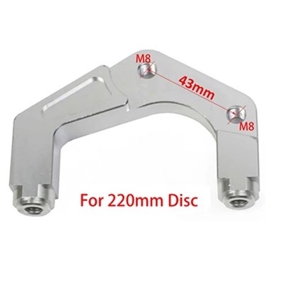 【並行輸入品】3穴ゲージ付きブレーキローターセット 220mm 4ピストンブレーキキャリパー 付属 Yamaha Yamaha Freesox Nitro bws 100 ジョグ 50バイク用