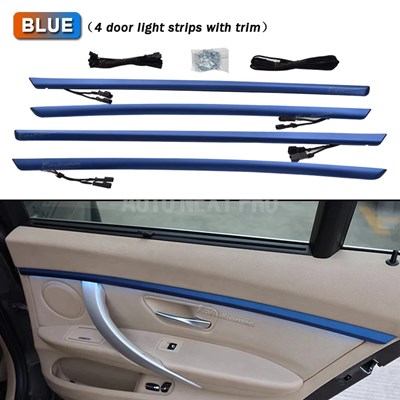 LEDアンビエントライト BMW 3シリーズ f30 12-18 屋内装飾 装飾品 青