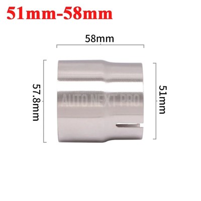 並行輸入品】汎用バイク 二輪エキゾーストアダプター ステンレス