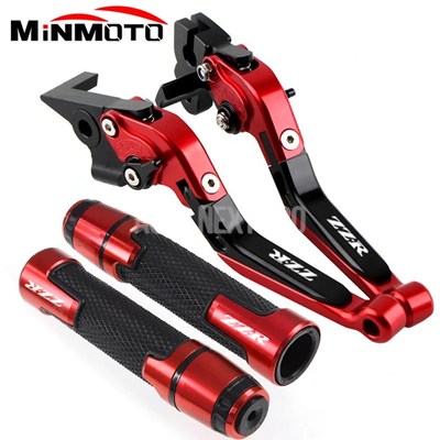 【並行輸入品】折りたたみ式拡張ブレーキクラッチレバー ハンドバーエンドグリップ カワサキ用アクセサリーzzr600 zzr400 zzr1100 zz_6