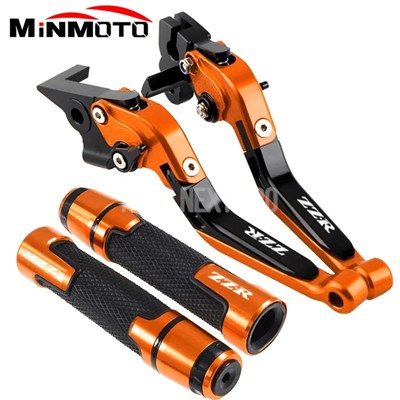【並行輸入品】折りたたみ式拡張ブレーキクラッチレバー ハンドバーエンドグリップ カワサキ用アクセサリーzzr600 zzr400 zzr1100 zz_8