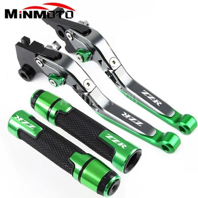 【並行輸入品】折りたたみ式拡張ブレーキクラッチレバー ハンドバーエンドグリップ カワサキ用アクセサリーzzr600 zzr400 zzr1100 zz_9