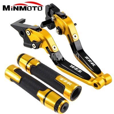 【並行輸入品】折りたたみ式拡張ブレーキクラッチレバー ハンドバーエンドグリップ カワサキ用アクセサリーzzr600 zzr400 zzr1100 zz_13