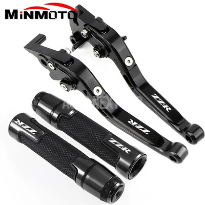 【並行輸入品】折りたたみ式拡張ブレーキクラッチレバー ハンドバーエンドグリップ カワサキ用アクセサリーzzr600 zzr400 zzr1100 zz_3
