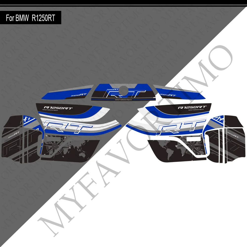 【並行輸入品】R1250RT バイクステッカーキャリアケーストランクタンクフェアリングフェンダープロテクターモトデカールキット R1250 RT R 1250 RT