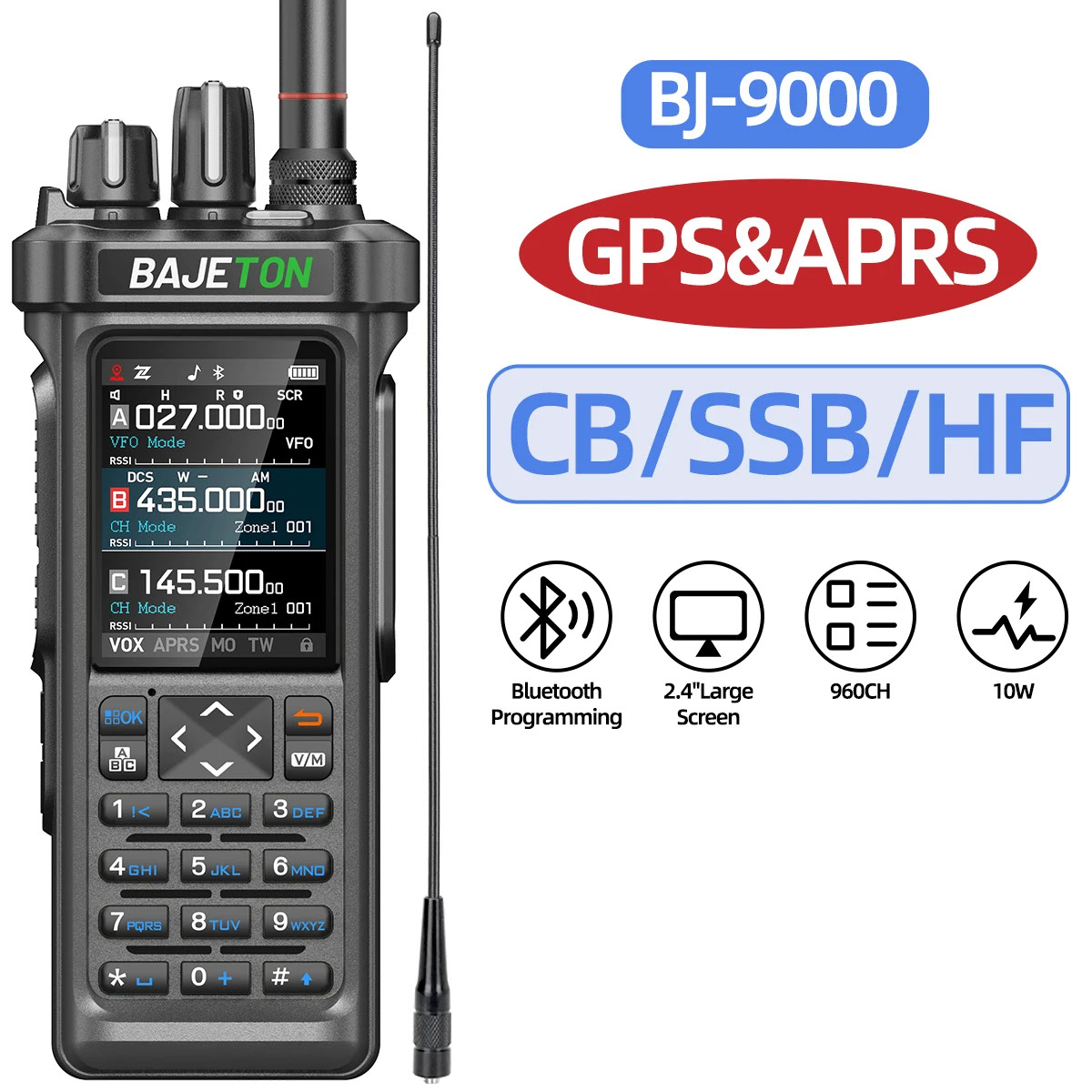 並行輸入品】BAJETON BJ-9000 GPS APRSトランシーバー 10W CB 27Mhz CB